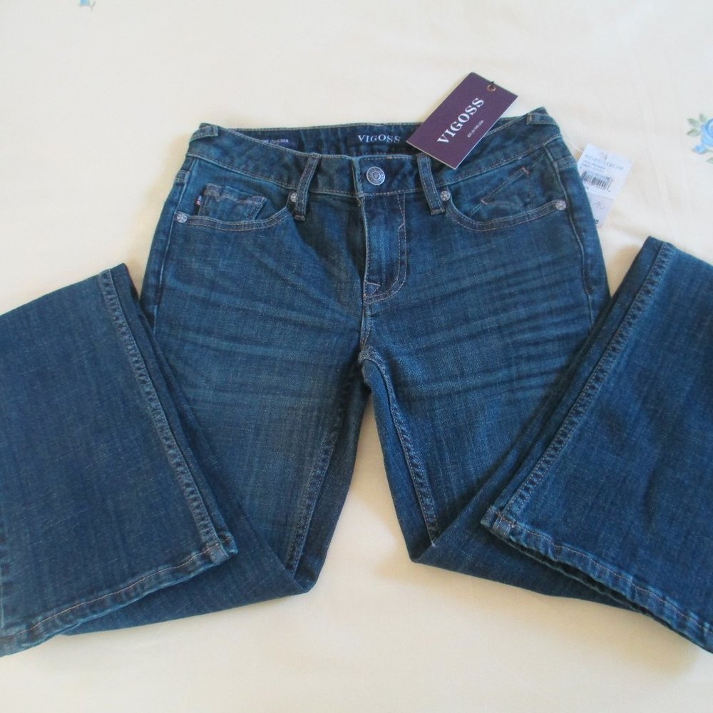 Vigoss Chelsea, Boot cut/ Dark Wash Jeans Size 24